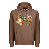 Chestnut horseshoe cowhide cactus patch Premium Hoodie - AdoDesignShop