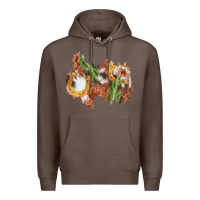 Coffee horseshoe cowhide cactus patch Premium Hoodie - AdoDesignShop
