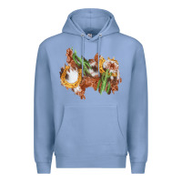 Colony Blue horseshoe cowhide cactus patch Premium Hoodie - AdoDesignShop