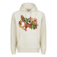Oatmeal Heather horseshoe cowhide cactus patch Premium Hoodie - AdoDesignShop