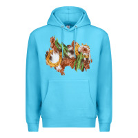 Ocean Blue horseshoe cowhide cactus patch Premium Hoodie - AdoDesignShop
