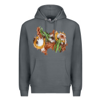 Rock horseshoe cowhide cactus patch Premium Hoodie - AdoDesignShop