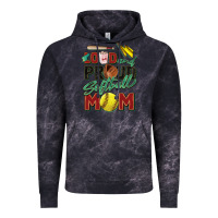 Cloud Black loud and proud softball mom Vintage Hoodie - Zillion Design Studio