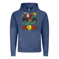 Vintage Denim loud and proud softball mom Vintage Hoodie - Zillion Design Studio