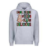 Heather Grey dang debbie christmas tree cake Premium Hoodie - Jasminsmagicworld