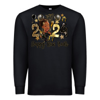 Black 2024 happy new year black woman Premium Sweatshirt - MaliasSmallBusiness