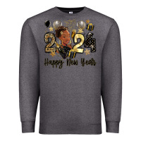 Charcoal Heather 2024 happy new year black woman Premium Sweatshirt - MaliasSmallBusiness