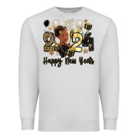 Dove Grey 2024 happy new year black woman Premium Sweatshirt - MaliasSmallBusiness