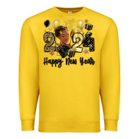 Lemon 2024 happy new year black woman Premium Sweatshirt - MaliasSmallBusiness