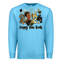 Ocean Blue 2024 happy new year black woman Premium Sweatshirt - MaliasSmallBusiness