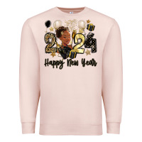 Pale Pink 2024 happy new year black woman Premium Sweatshirt - MaliasSmallBusiness