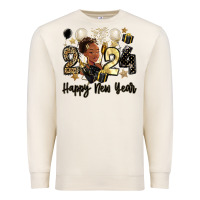 Sandshell 2024 happy new year black woman Premium Sweatshirt - MaliasSmallBusiness