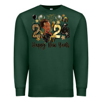 Sports Green 2024 happy new year black woman Premium Sweatshirt - MaliasSmallBusiness