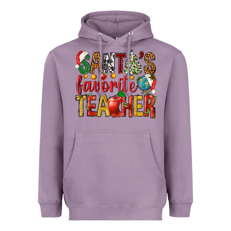 Santas Favorite Teacher Heavyweight Hoodie by NancyCooperArtShop | Teevron