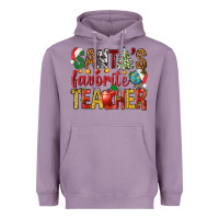 Lavender santas favorite teacher Heavyweight Hoodie - NancyCooperArtShop
