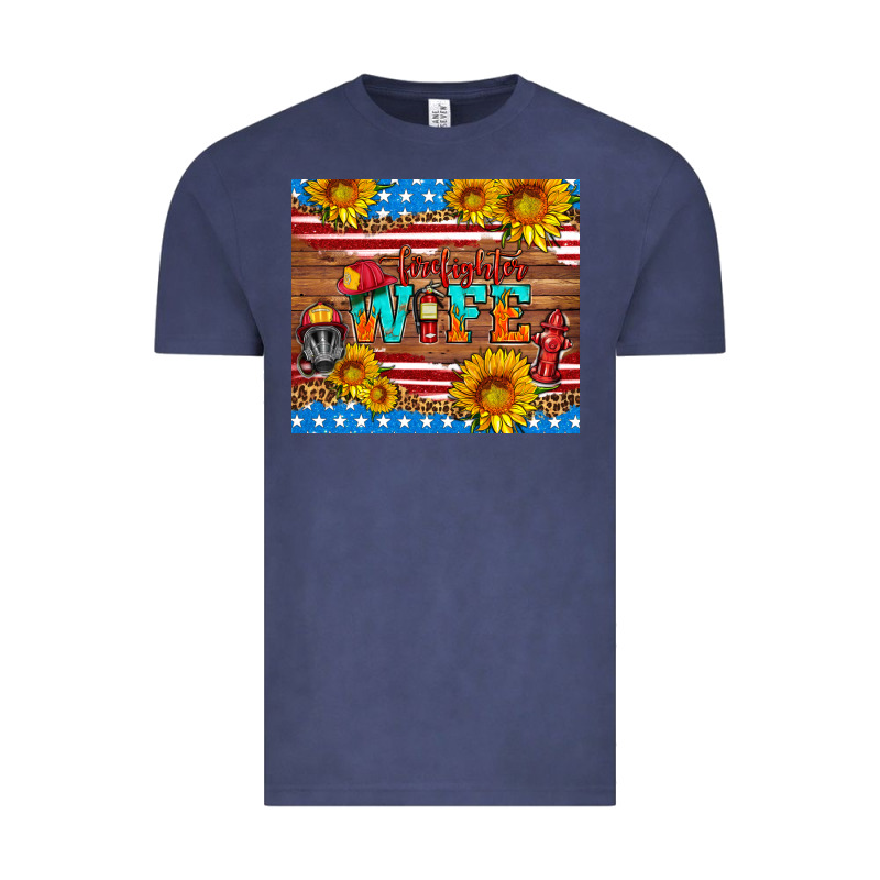 American Flag Firefighter Wife Vintage Tee by HRA Design Shop | Teevron