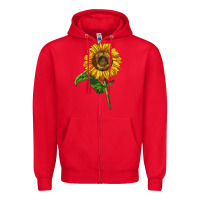 Red mammoth sunflower Zipper Hoodie - LillyAllenDesigns