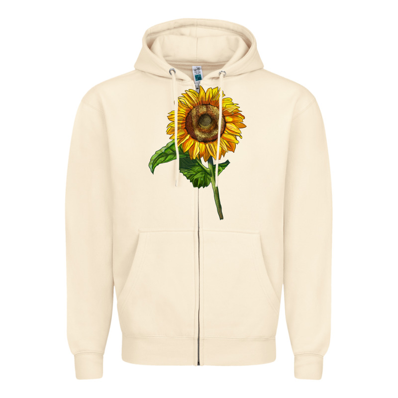 Mammoth Sunflower Zipper Hoodie by LillyAllenDesigns | Teevron