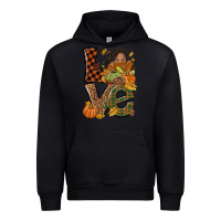 Black Love Fall with afro woman Urban Hoodie - NancyCooperArtShop