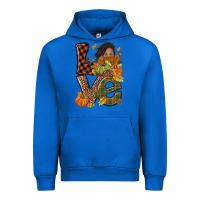 Cobalt Love Fall with afro woman Urban Hoodie - NancyCooperArtShop