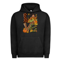 Pigment Black Love Fall with afro woman Urban Hoodie - NancyCooperArtShop