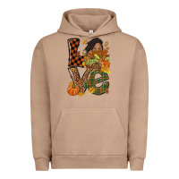 Pigment Burro Love Fall with afro woman Urban Hoodie - NancyCooperArtShop