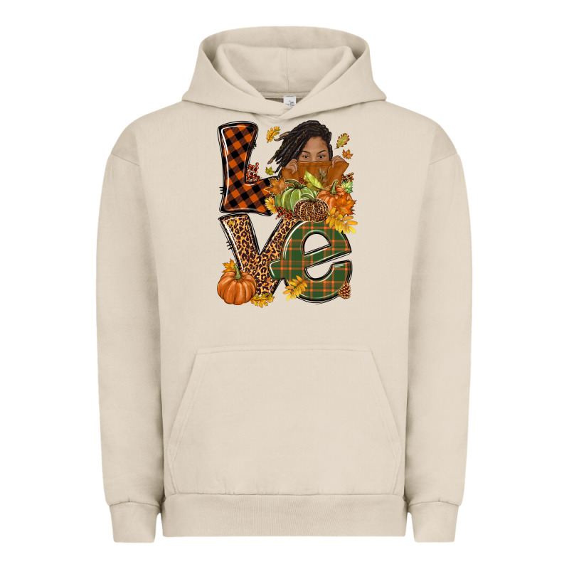 Love Fall With Afro Woman Urban Hoodie by NancyCooperArtShop | Teevron