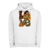 Pigment Lunar Rock Love Fall with afro woman Urban Hoodie - NancyCooperArtShop