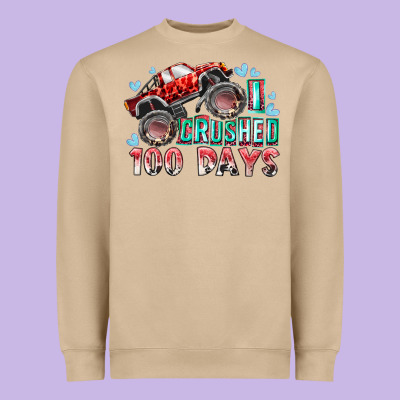 I Crushed 100 Days Heavyweight Sweatshirt Designed By Racoondesign