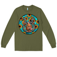 Army Green horseshoe circle Long Sleeve Tee - JahusDesignShop