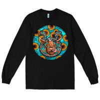 Black horseshoe circle Long Sleeve Tee - JahusDesignShop