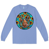 Colony Blue horseshoe circle Long Sleeve Tee - JahusDesignShop