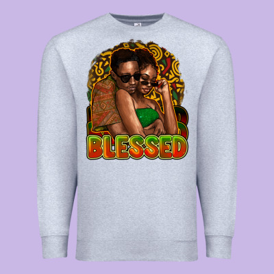 Black Couple Blessed Premium Sweatshirt Designed By Nancycooperartshop