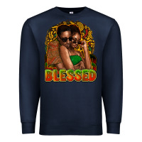 Navy black couple blessed Premium Sweatshirt - NancyCooperArtShop