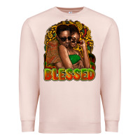 Pale Pink black couple blessed Premium Sweatshirt - NancyCooperArtShop
