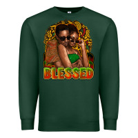 Sports Green black couple blessed Premium Sweatshirt - NancyCooperArtShop