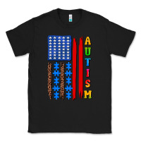 Black autism american flag Classic Tee - AdoDesignShop