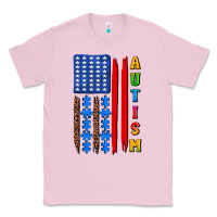 Bubblegum Pink autism american flag Classic Tee - AdoDesignShop