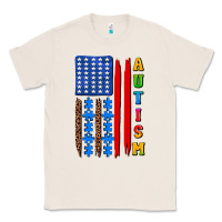 Natural autism american flag Classic Tee - AdoDesignShop