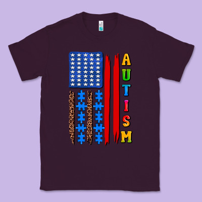 Autism American Flag Classic Tee Designed By Adodesignshop