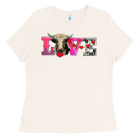 Bone love with holstein cow Ladies Tee - AdoDesignShop