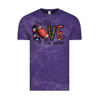 Cloud Purple for the love of the game football Vintage Tee - CowhideDigitalArt