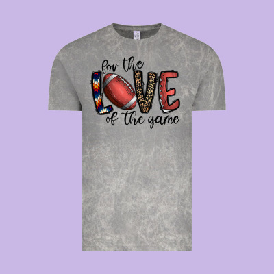 For The Love Of The Game Football Vintage Tee Designed By Cowhidedigitalart