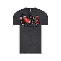 Vintage Black for the love of the game football Vintage Tee - CowhideDigitalArt