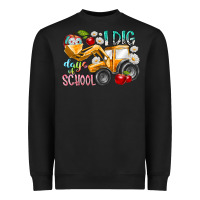 Black i dig 100 days of school Heavyweight Sweatshirt - RacoonDesign
