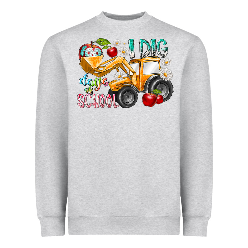 I Dig 100 Days Of School Heavyweight Sweatshirt by RacoonDesign | Teevron