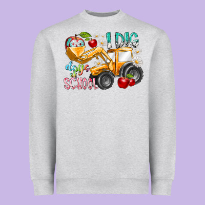 I Dig 100 Days Of School Heavyweight Sweatshirt Designed By Racoondesign