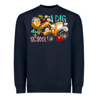 Navy i dig 100 days of school Heavyweight Sweatshirt - RacoonDesign