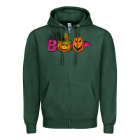 Sports Green boo pumpkins Zipper Hoodie - Jasminsmagicworld
