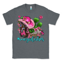 Charcoal Heather cowgirl vibes with boots and gun Classic Tee - AdoDesignShop